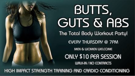 Get Toned with our Butts Guts & Abs program!