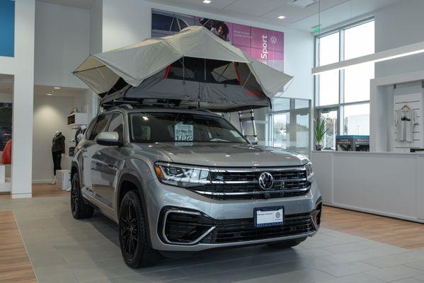 Atlas with rooftop tent.