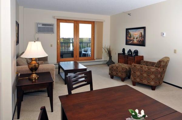 Interior look at model apartment at Calvary Center Cooperative.