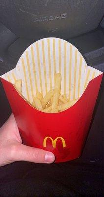 the fries that i got when i payed for a large