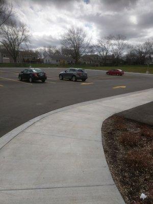 Big new parking lot.