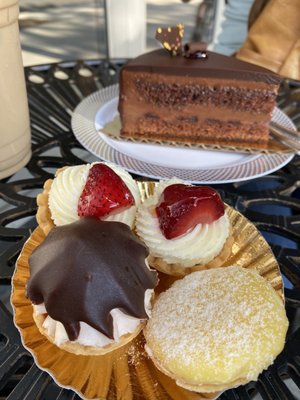 These pastries are phenomenal! Key lime, raspberry mousse, and a strawberry whipped cream concoction