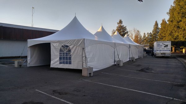 20X40 canopy setup at Pace Supply.