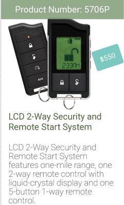 Remote start installation and sales