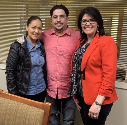 Buyer Mario Sanchez &  Loan officer Maria Valentin..