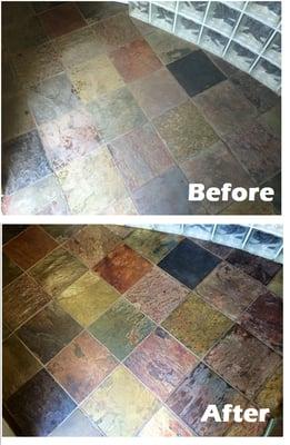 Before & After Tile and Grout Cleaning