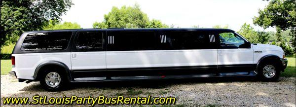 Meet our EL-14 Excursion Limo. This vehicle is perfect for wedding party transportation. http://www.stLOUISpartybu­srental.com (314)315-4489