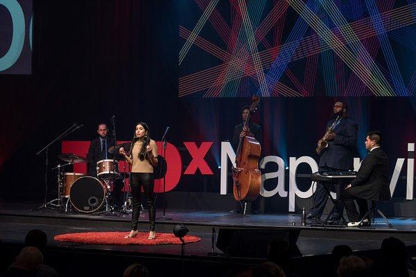 Subhi Khanna performing her diverse and eclectic Hindi Pop Jazz music at TEDxNaperville