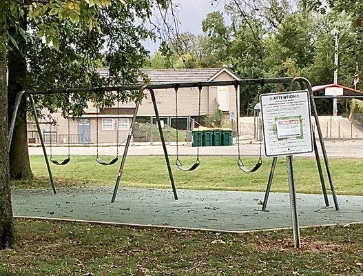 The playground is limited to these swings.