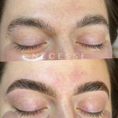 Brow Rehab and Brow tint before and after