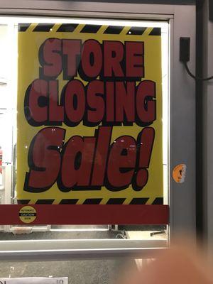 Store closing sale