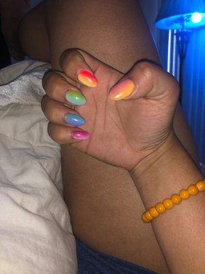 Rainbow  mix, done by Emily