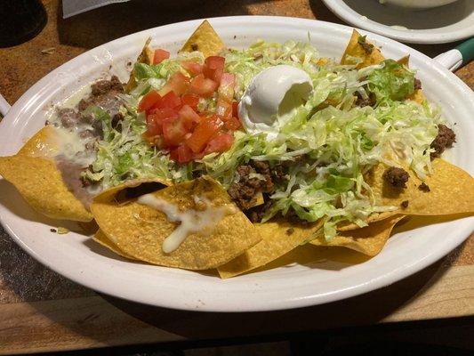 Nachos Grandes with ground beef