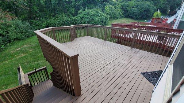 A recent deck Kong Armor Painted in Fairfield Ohio. 
#deckpainters #deckpaintingcompany #deckpaintingcontractor