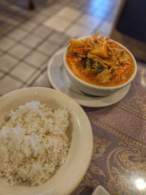 Red Curry Chicken w/pumpkin yummmm