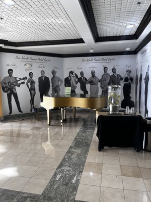 Lobby with the late  Jackie Gleason's piano