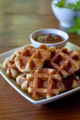 Our Adorable mini "Wafflettes" are perfect for dipping!