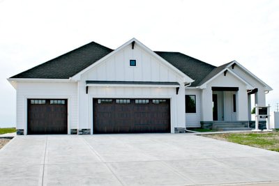 Exterior front view of new construction