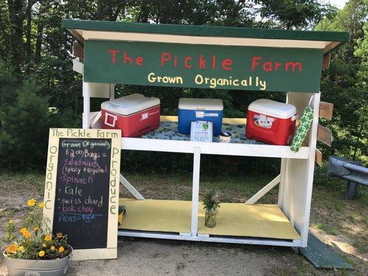 Great and convenient farmstand. Get farm-fresh organic veggies here for cheap!