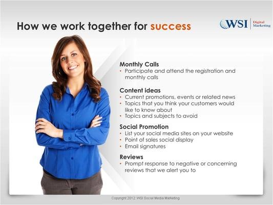 We work together for your success