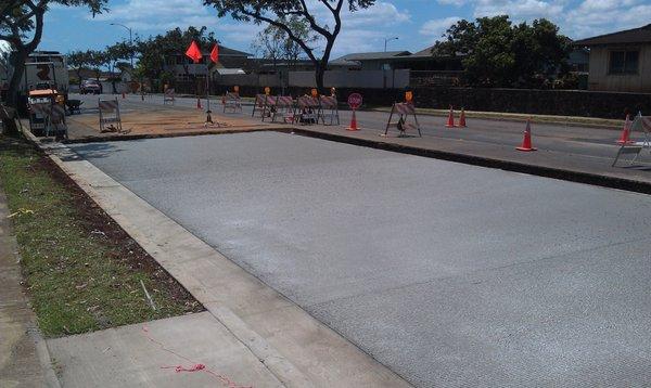 Concrete Bus Pad