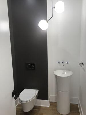 Powder room we put in on a new constr. in Naperville.