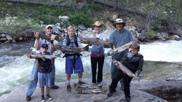 Owner Mark Hatch and family, Idaho Fishing