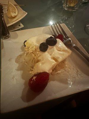 The dessert was pretty tasty