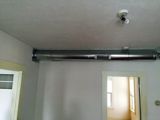 exposed duct inside an appointment rental property