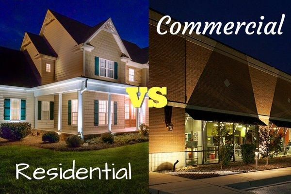 Commercial Lighting Versus Residential Lighting