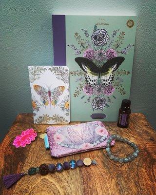 Notebooks, Meditation Beads & Crystal Stretch Bracelets