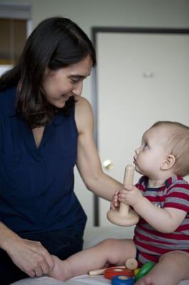 Babies love acupressure during their treatments with Brooke.