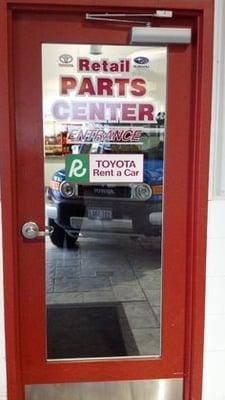 LaRiche Toyota Parts and Rental Department Entrance.