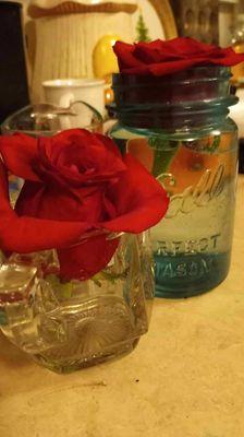 Beautiful Bloom Vintage Jars.