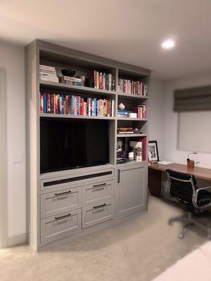 Custom Entertainment Center unit with Custom lacquer Finish