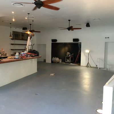 During construction of cafe in waikiki