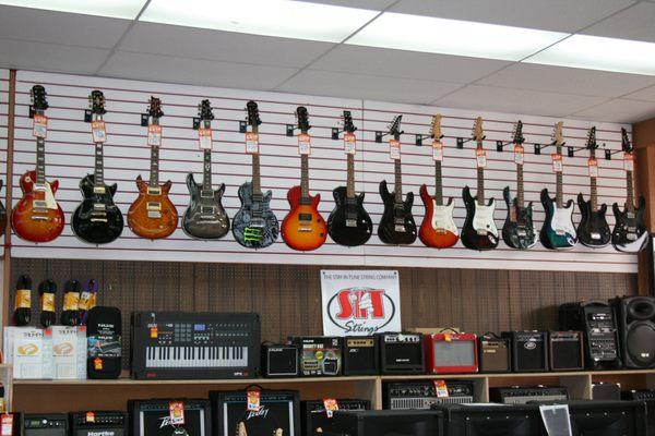 Great selection of guitars and musical instruments. We also carry strings, cables, microphones and other music accessories.