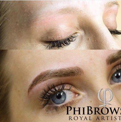 Eyebrow microblading (also known as embroidery, 3D brows, or feather stroke brows) is a type of permanent makeup done manually