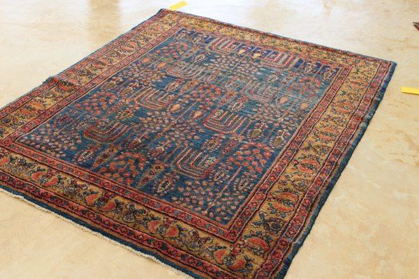 Approx 100 years old fine Merino wool rug in outstanding condition