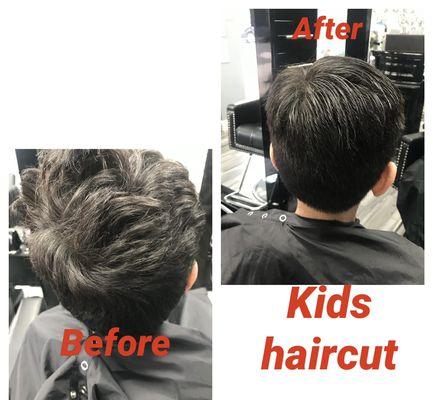 Kids haircut before&after@EXCLUSIVE SALON