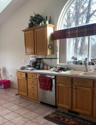 Before look of Kitchen remodel