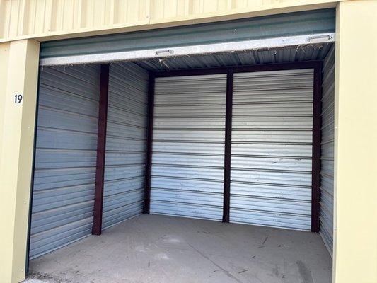 Inside view of a storage unit at Byers Self Storage in Carlsbad, NM