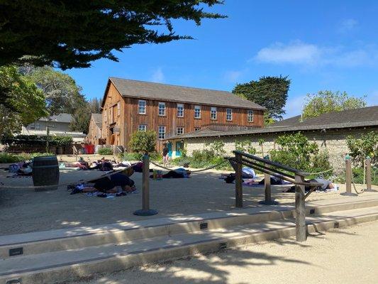 Sunday yoga at the Adobe