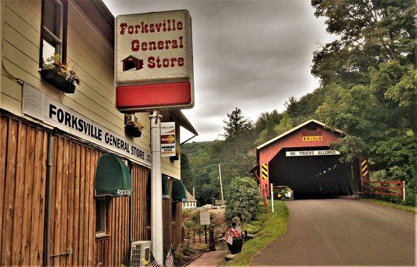 Forksville Covered Bridge from the General Store