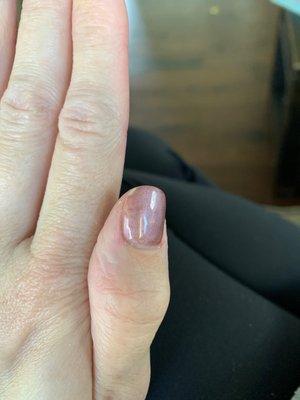 Chipped nail after one day