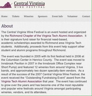 About the Central VA Wine Festival