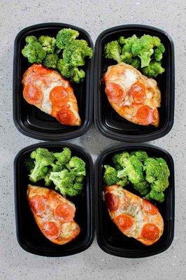 Pizza Chicken & Broccoli off of our Weekly Meal Prep