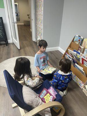 Big kids read to little kids