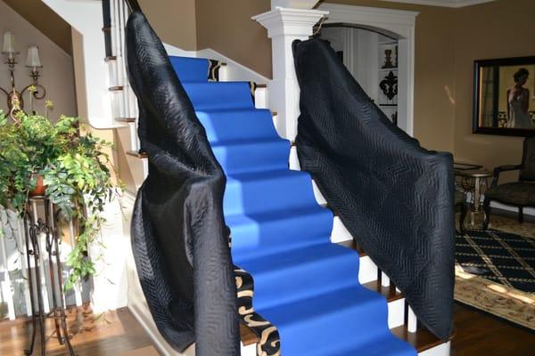 Stairway and railing protection