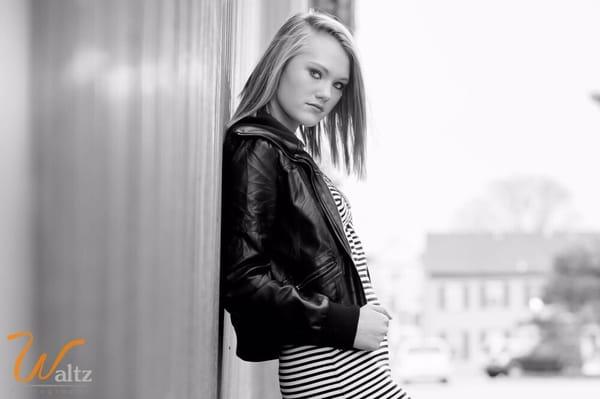 High school senior portrait by Waltz photography